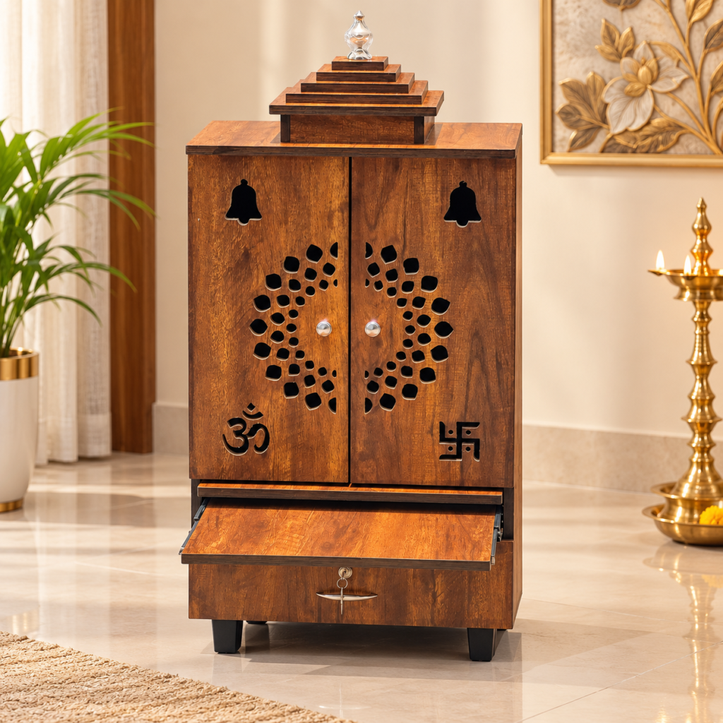 Mandir for home with door