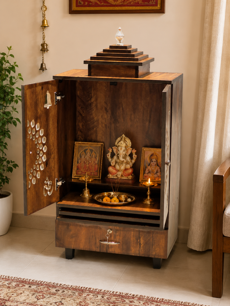 Mandir for home with door
