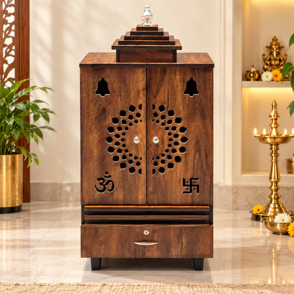 Mandir for home with door