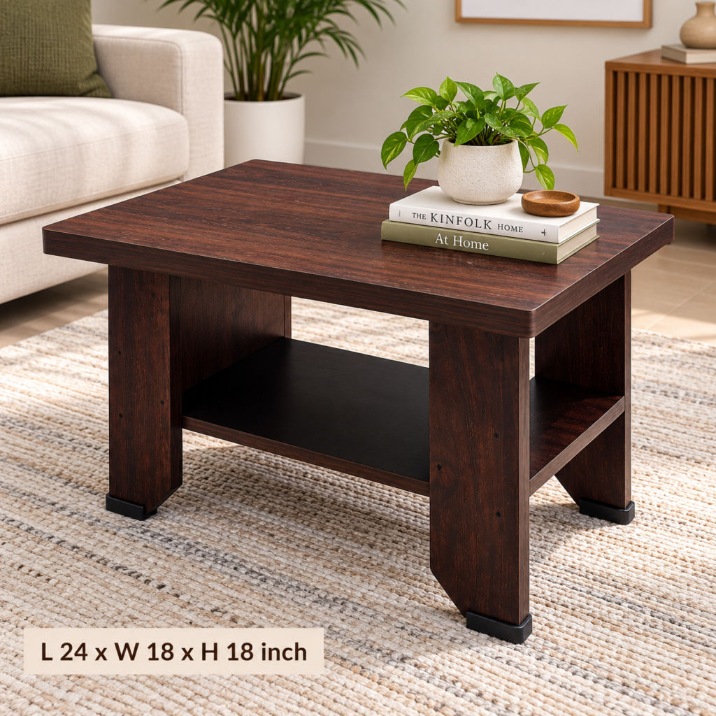 Brown Coffee Table – Modern Wooden Living Room Table
