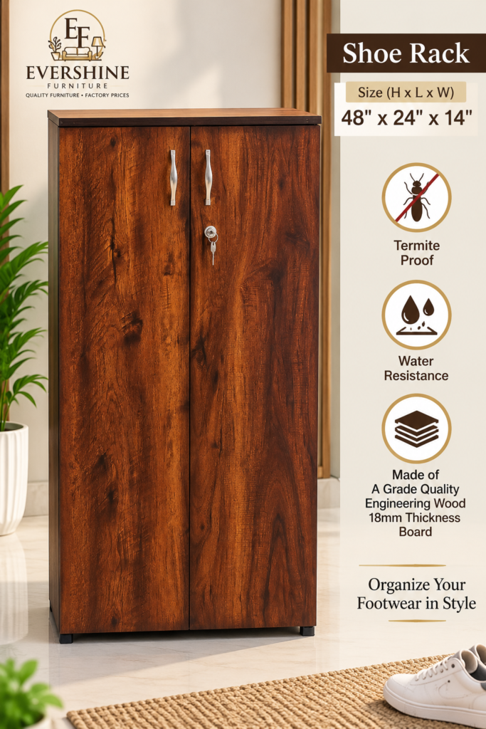 2 Door Shoe Cabinet for Home