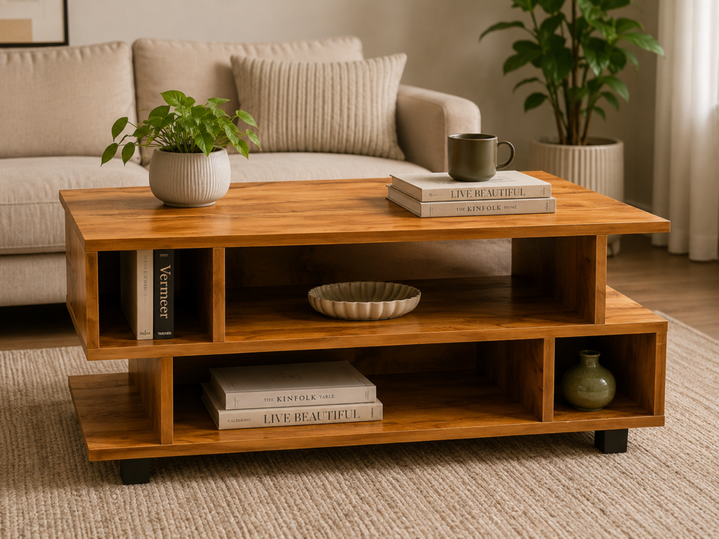S Tea Pai in Nashwood Colour – Modern Coffee Table