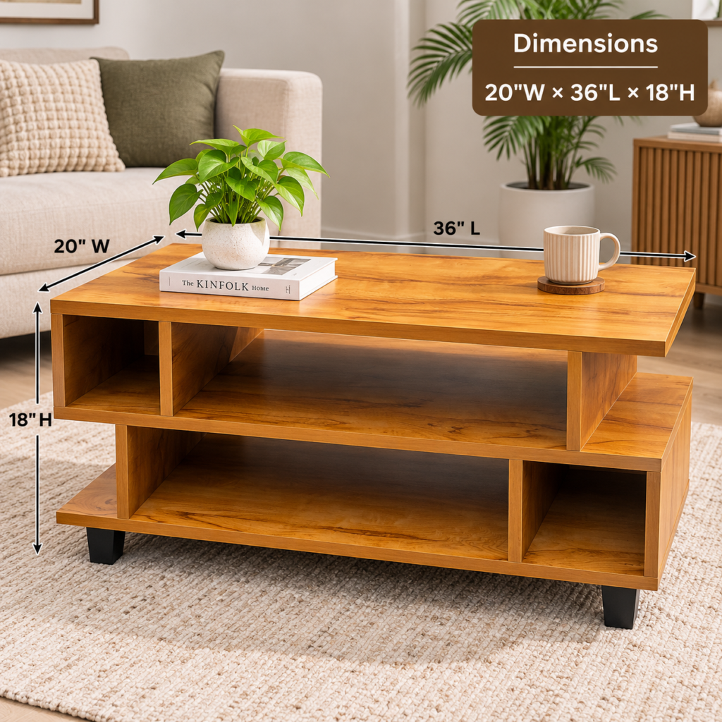 S Tea Pai in Nashwood Colour – Modern Coffee Table