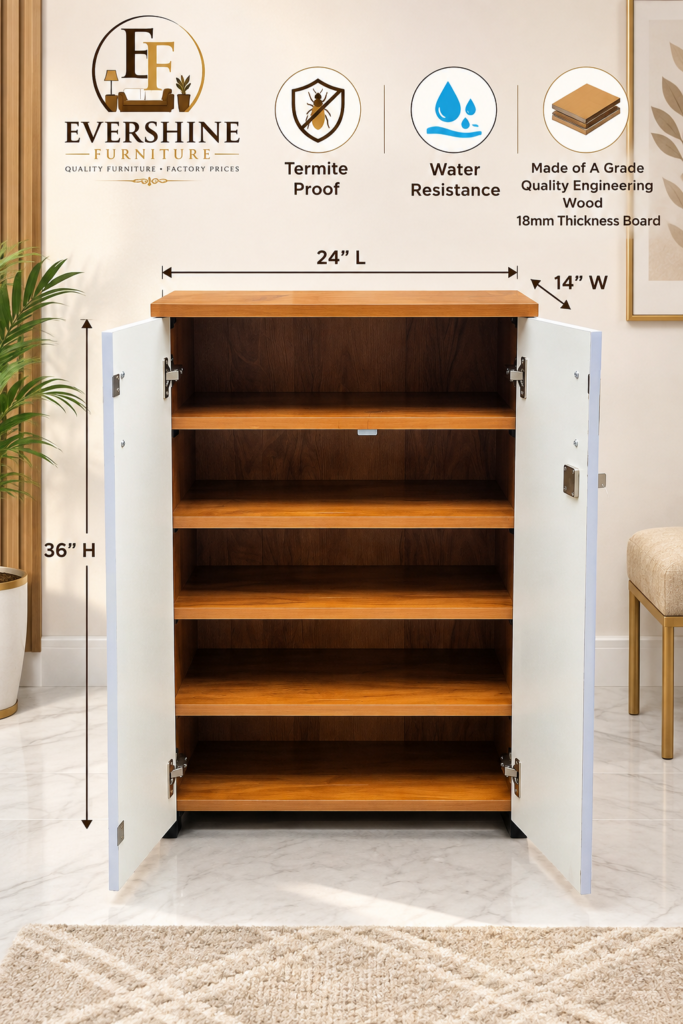 Evershine Furniture Shoe Rack 24 x 14 x 36 Inches