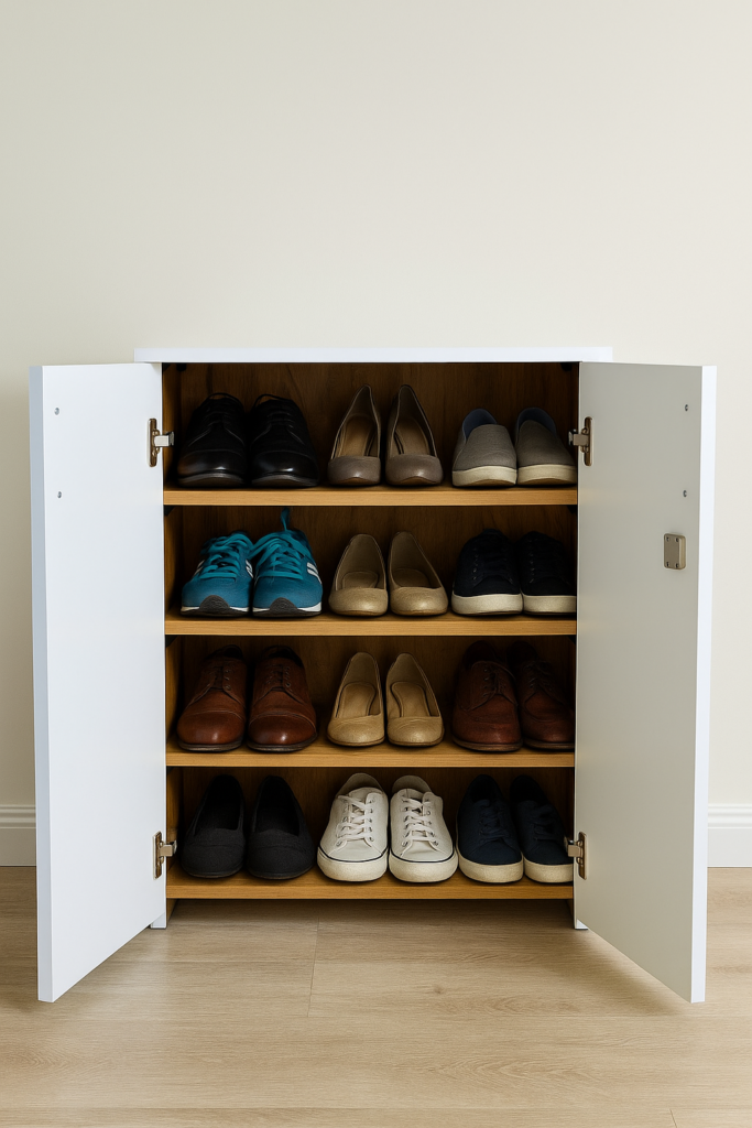 Shoe Rack – White & Neshwood Finish