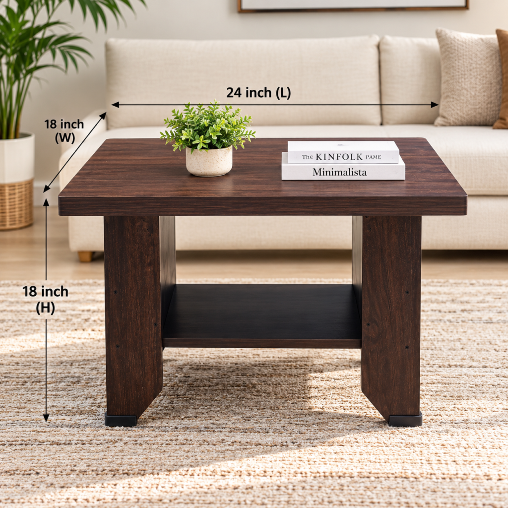 Brown Coffee Table – Modern Wooden Living Room Table
