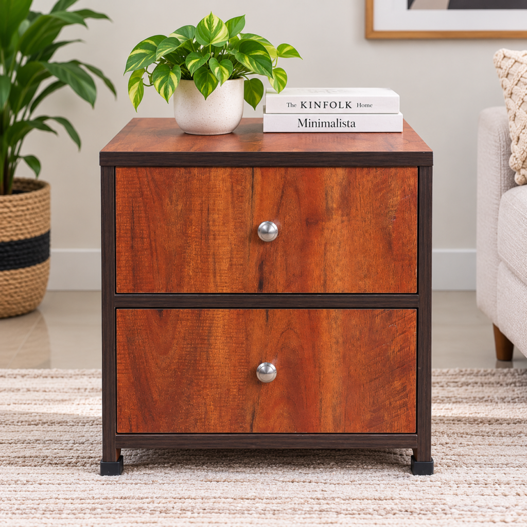 Bedside Table with 2 Drawers