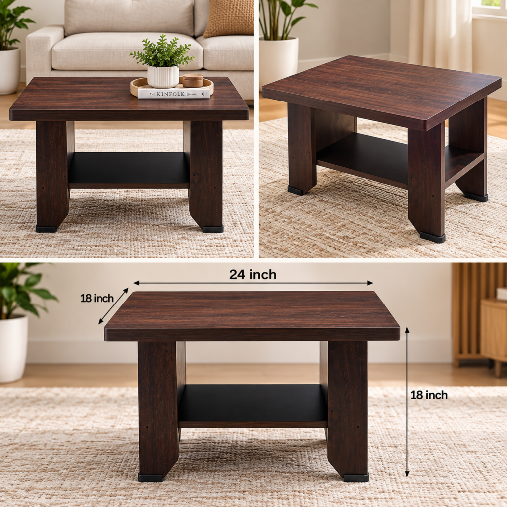 Brown Coffee Table – Modern Wooden Living Room Table