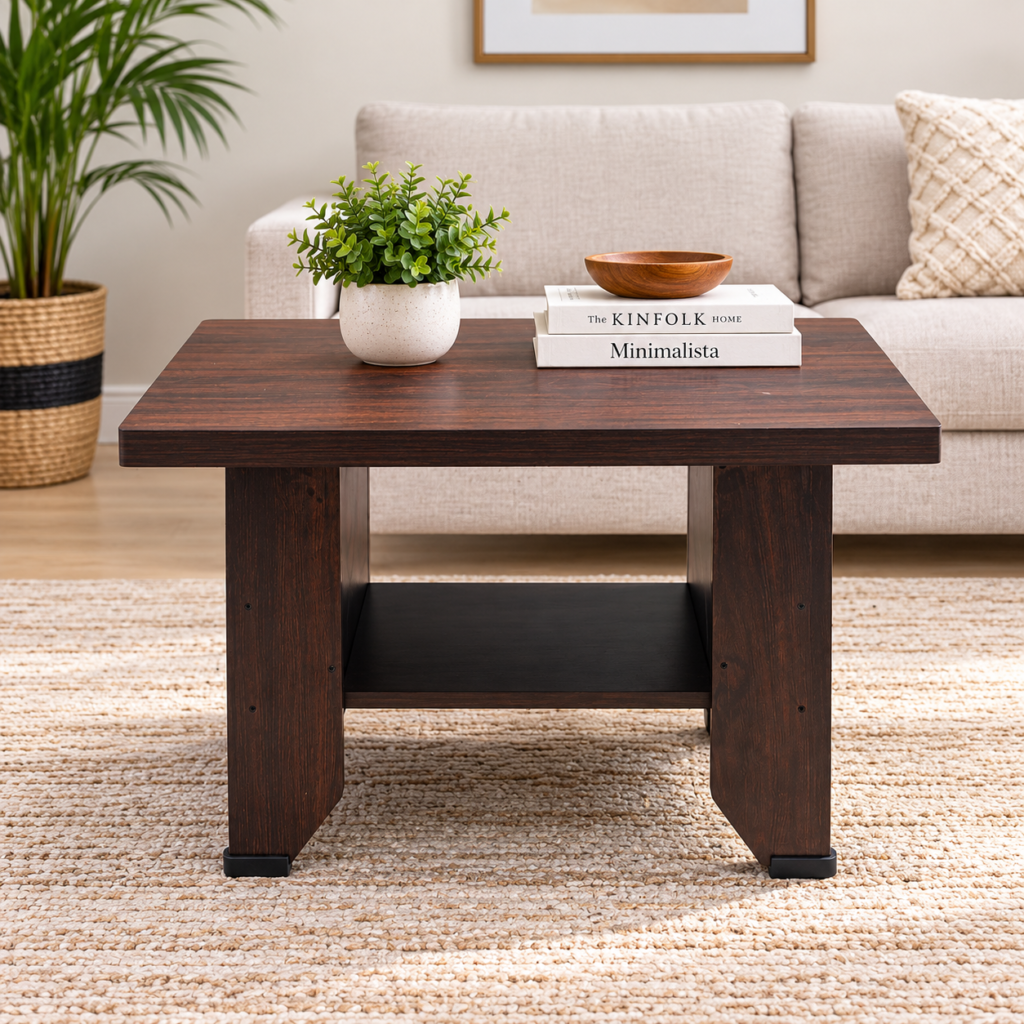 Brown Coffee Table – Modern Wooden Living Room Table
