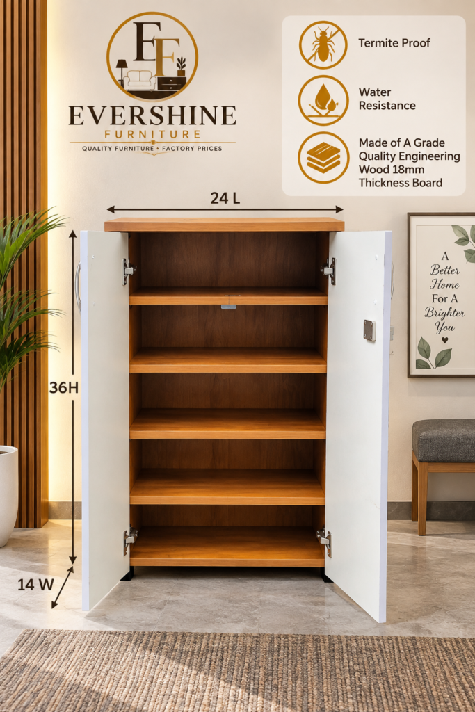 Evershine Furniture Shoe Rack 24 x 14 x 36 Inches