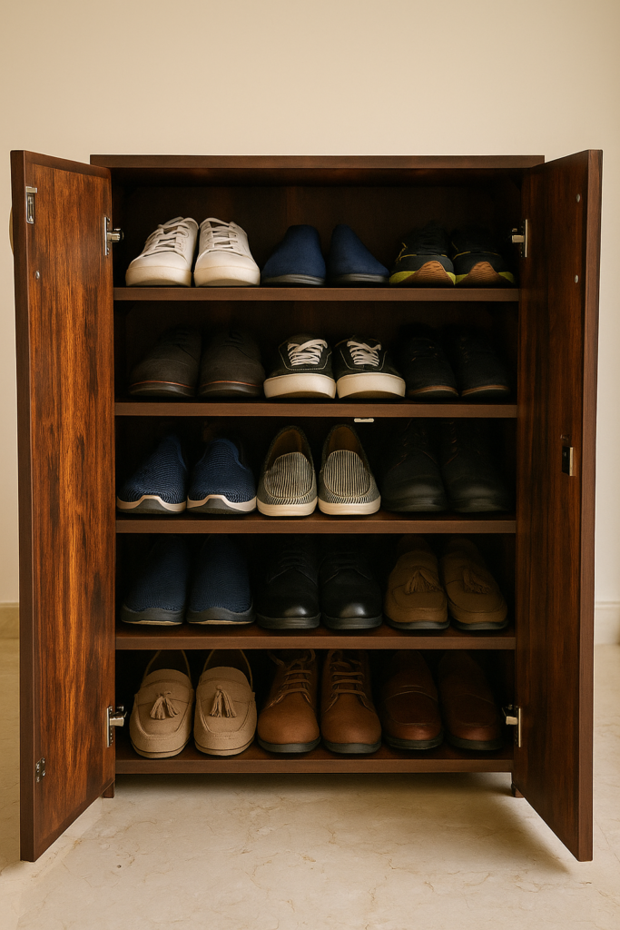 Shoe Stand for Home - Walnut