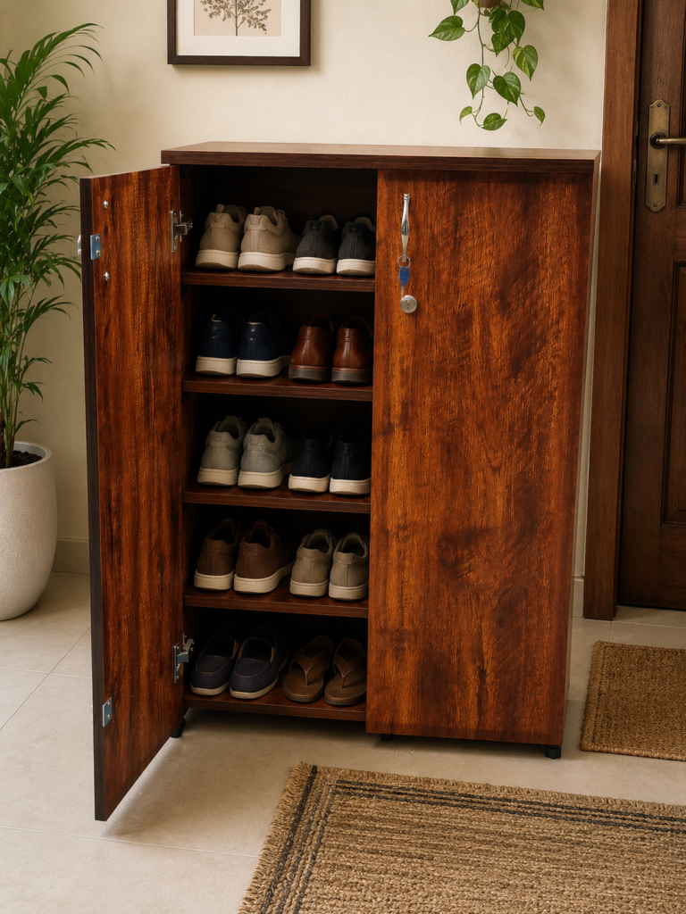 Shoe Stand for Home - Walnut
