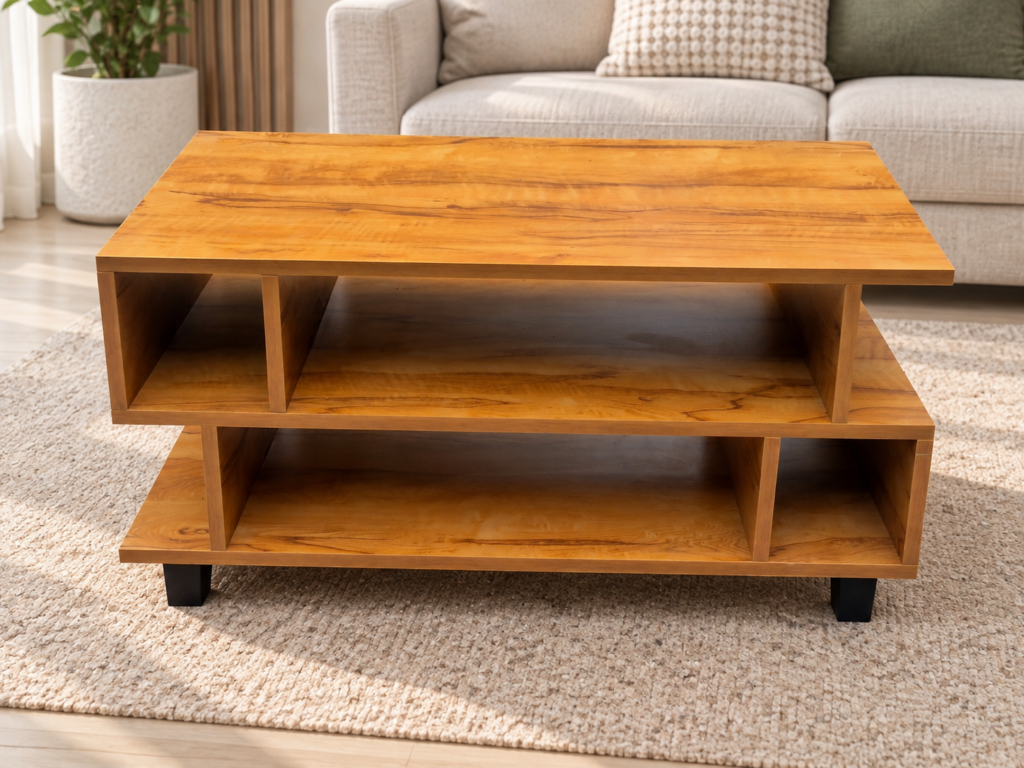 S Tea Pai in Nashwood Colour – Modern Coffee Table