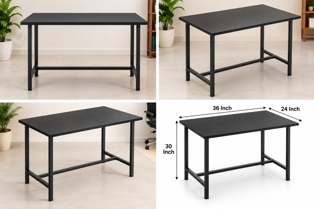 Modern Office Table / Computer Desk / Study Table, Strong Metal Frame