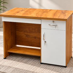 Office Table 36 x 18 x 30 Inches - White & Neshwood Finish