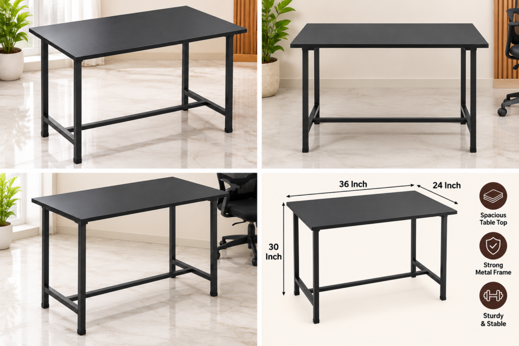 Modern Office Table / Computer Desk / Study Table, Strong Metal Frame